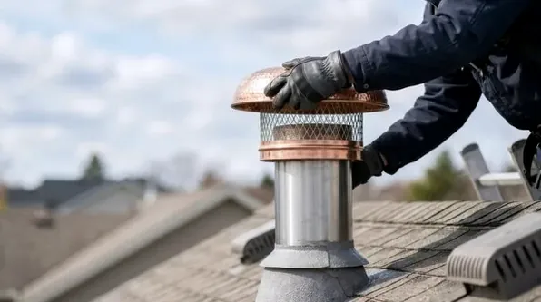 Heavy-gauge chimney cap in Bow Mar