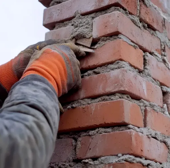 Parapet tuckpointing downtown